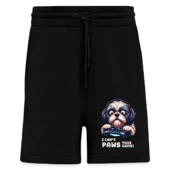 Cooles Design für Shih Tzu und Computerspiele - Shorts - made by SPREAD - SOLID BLACK - Vorne