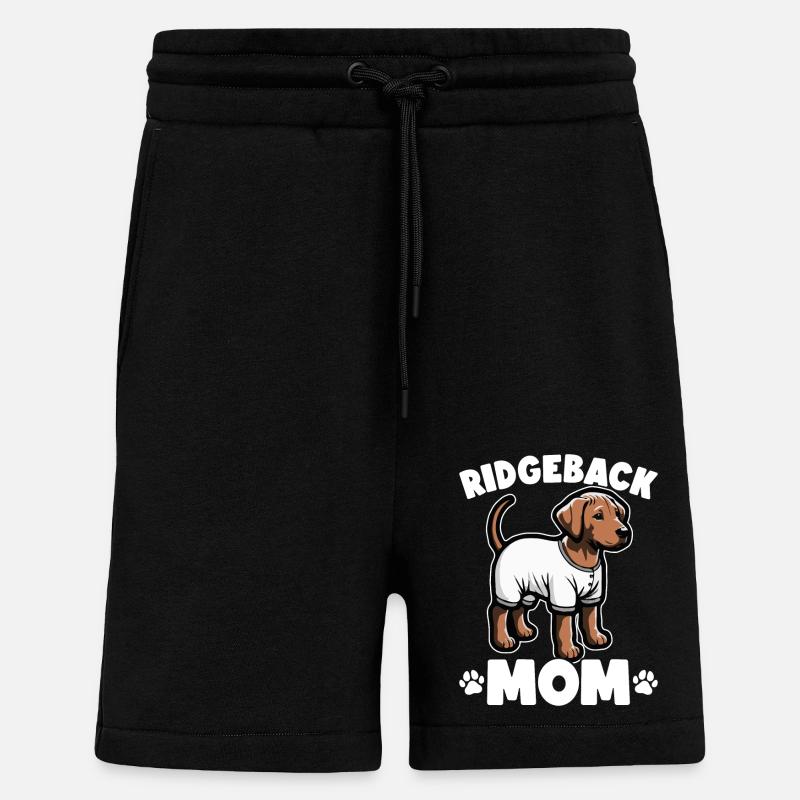Rhodesian Ridgeback Dog Rhodesian Ridgebacks - Shorts - made by SPREAD - SOLID BLACK