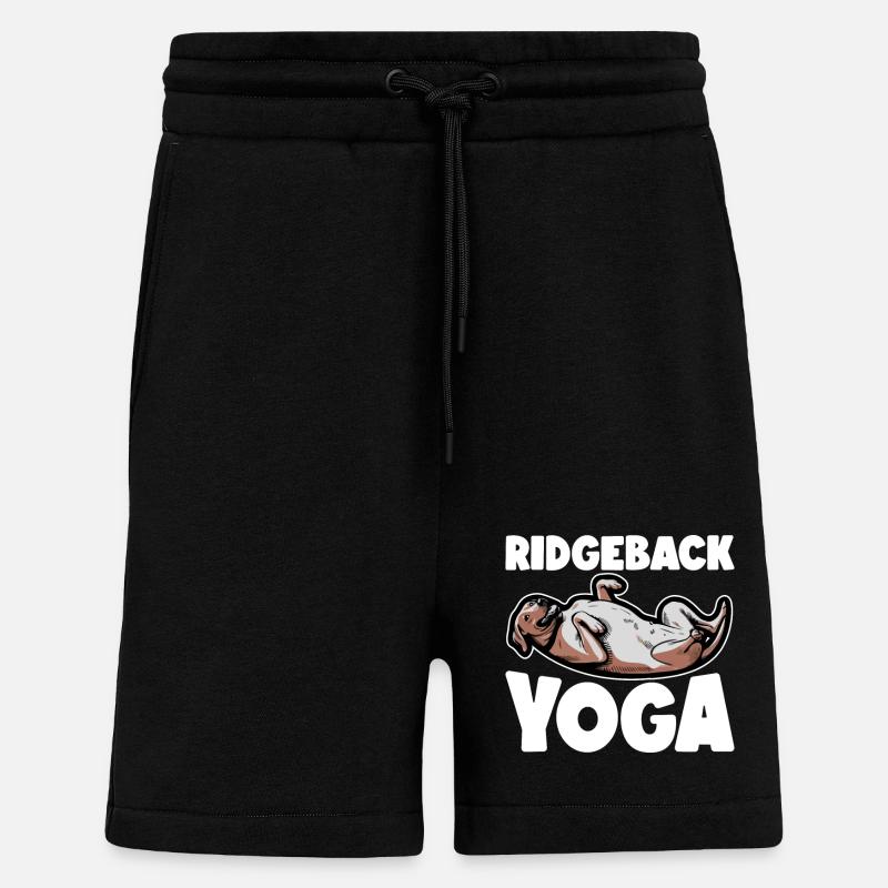 Rhodesian Ridgeback Dog Rhodesian Ridgebacks - Shorts - made by SPREAD - SOLID BLACK