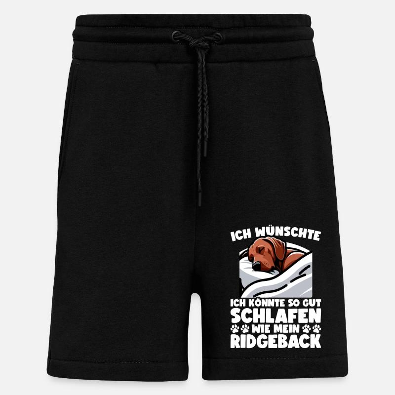 Rhodesian Ridgeback Hund Rhodesian Ridgebacks - Shorts - made by SPREAD - SOLID BLACK