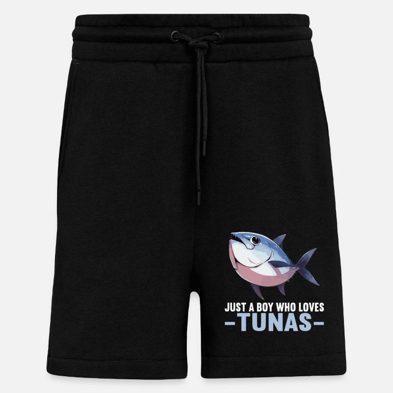 Thon Thunfische Thunfisch - Short bio décontracté fabriqué en UE - SOLID BLACK