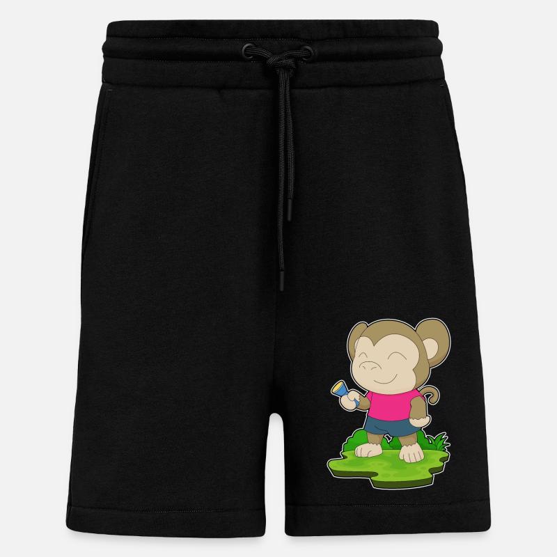 Monkey Flashlight - Shorts - made by SPREAD - SOLID BLACK
