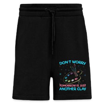 Artist Painter Graphic Just Another Clay Art Gift - Shorts - made by SPREAD - SOLID BLACK - Vorne