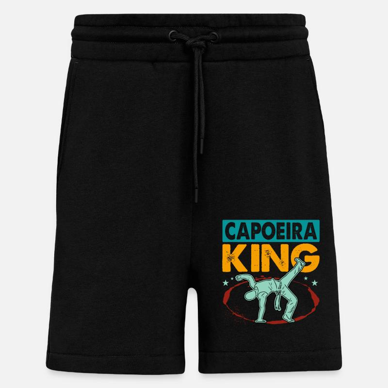 Capoeira King - Shorts - made by SPREAD - SOLID BLACK