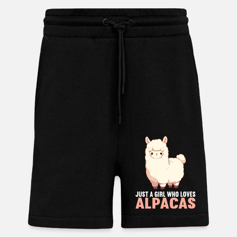 Alpaca Alpacas Alpaca - Shorts - made by SPREAD - SOLID BLACK