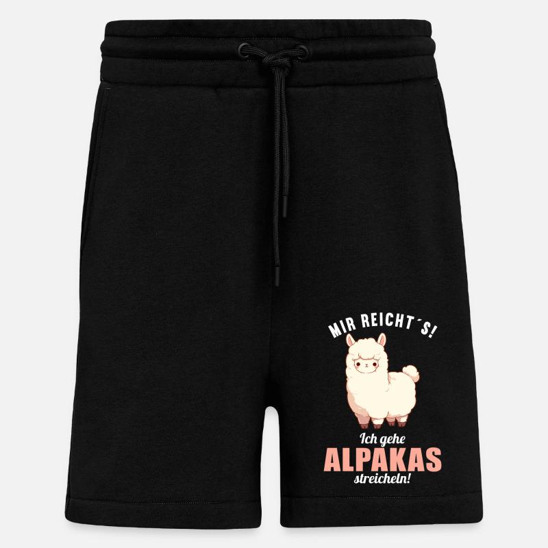 Alpaca Alpacas Alpaca - Shorts - made by SPREAD - SOLID BLACK