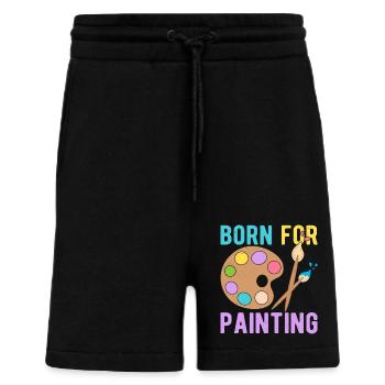 Artist Painter Graphic Born For Painting Art Gift - Shorts - made by SPREAD - SOLID BLACK - Vorne