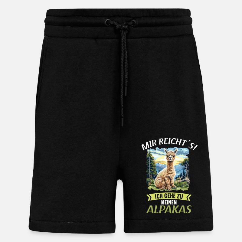Alpaca Alpacas Alpaca - Shorts - made by SPREAD - SOLID BLACK