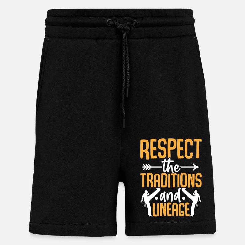 respect the traditions and lineage - Shorts - made by SPREAD - SOLID BLACK