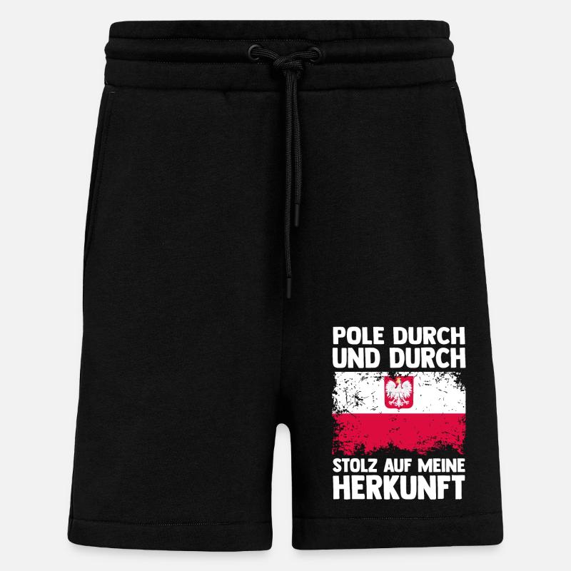 Pole Polish Poland - Shorts - made by SPREAD - SOLID BLACK