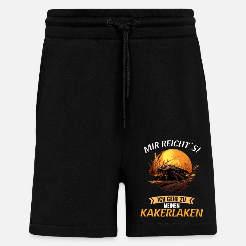 cafards cafards cafards cafard - Short bio décontracté fabriqué en UE - SOLID BLACK