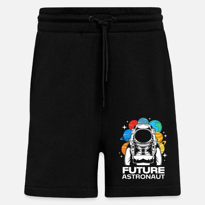 Univers Système Solaire - Short bio décontracté fabriqué en UE - SOLID BLACK