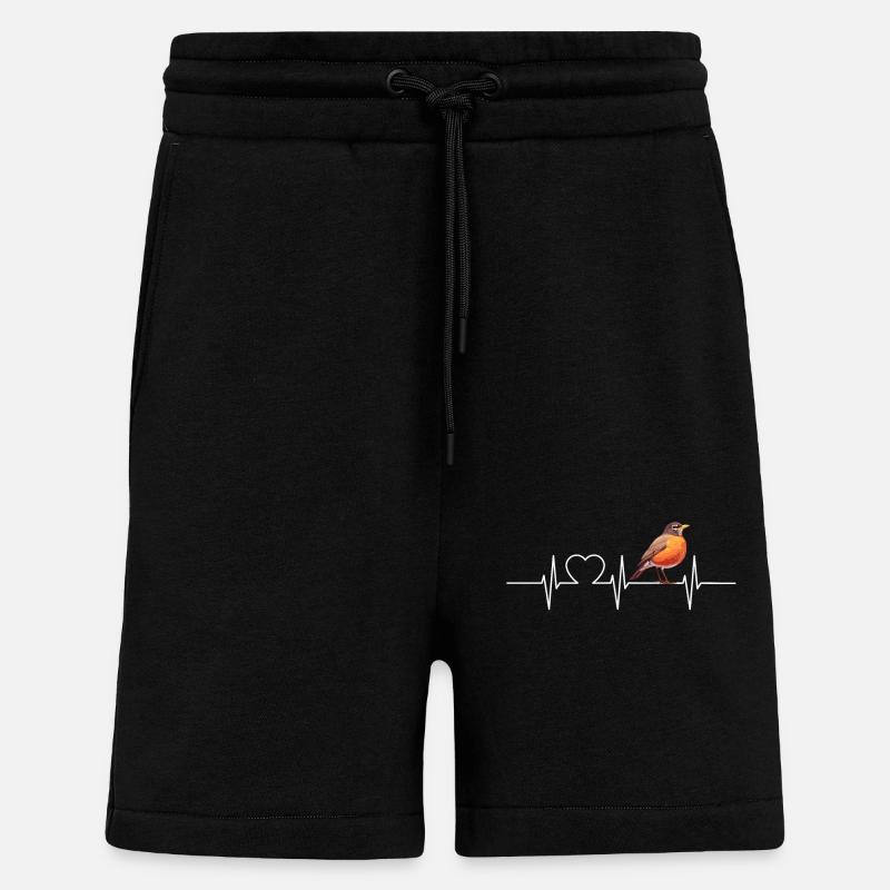 Robin Rotkehlchen - Short bio décontracté fabriqué en UE - SOLID BLACK