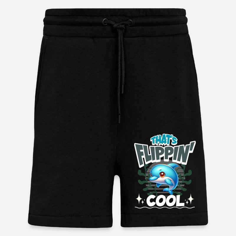Dauphin - Short bio décontracté fabriqué en UE - SOLID BLACK