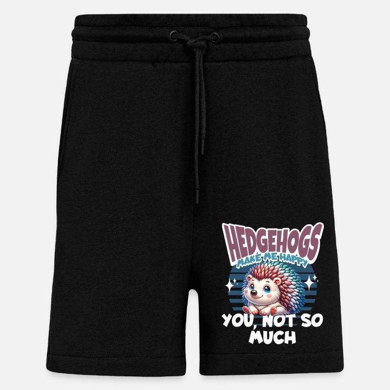 Hérisson - Short bio décontracté fabriqué en UE - SOLID BLACK