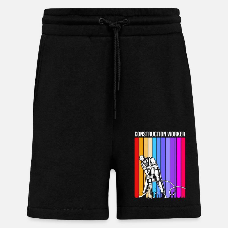 Bauarbeiter Baustelle - Shorts - made by SPREAD - SOLID BLACK