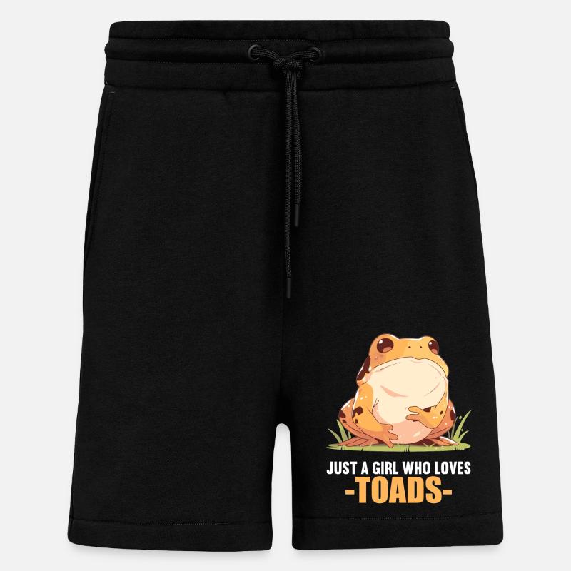 Crapaud crapaud crapaud - Short bio décontracté fabriqué en UE - SOLID BLACK