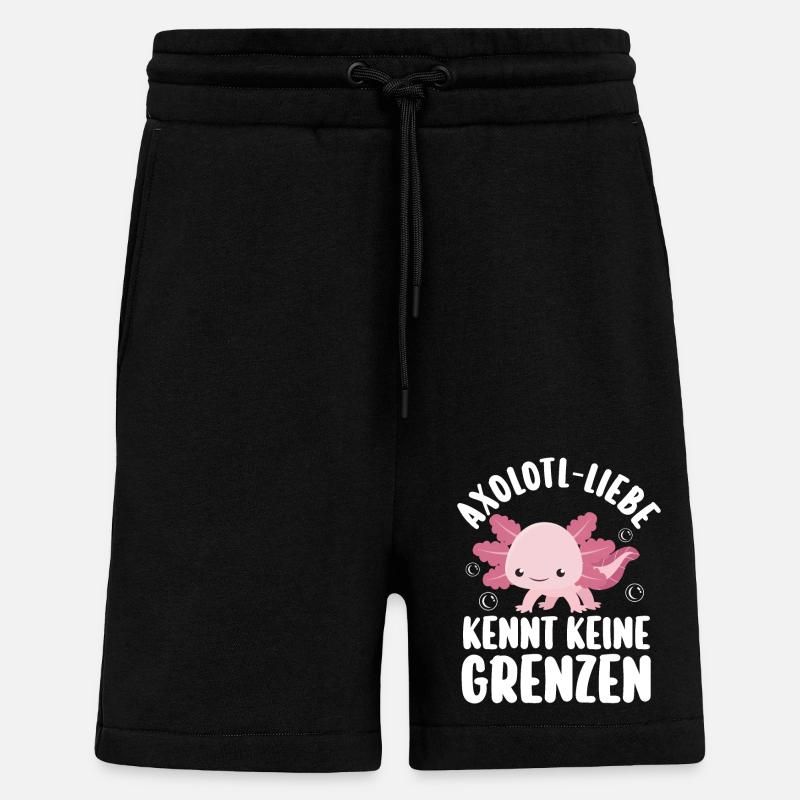 Axolotl - Short bio décontracté fabriqué en UE - SOLID BLACK
