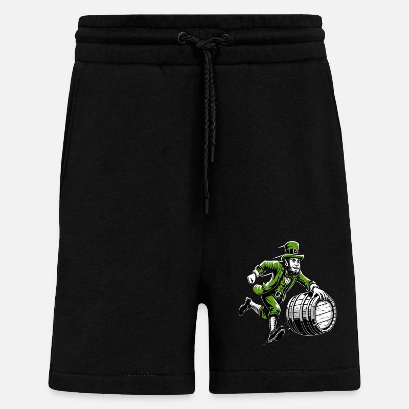 Fassschiebender Leprechaun (Irischer Kobold) - Shorts - made by SPREAD - SOLID BLACK