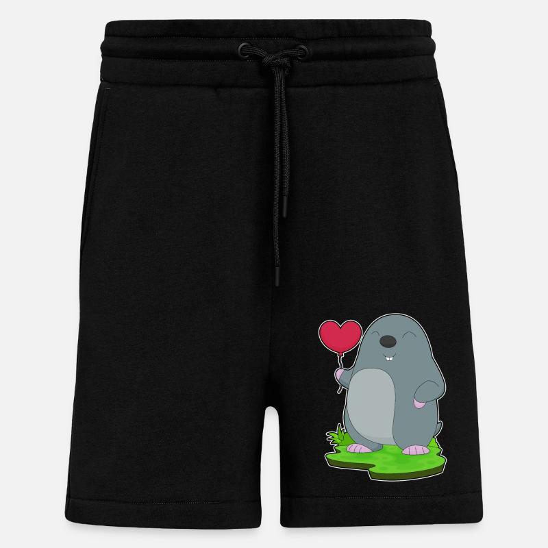Mole Heart Balloon - Shorts - made by SPREAD - SOLID BLACK