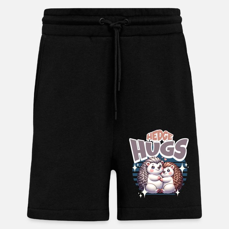 Câlins de hérisson - Short bio décontracté fabriqué en UE - SOLID BLACK
