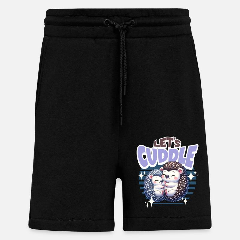 Igel Lets Cuddle - Shorts - made by SPREAD - SOLID BLACK
