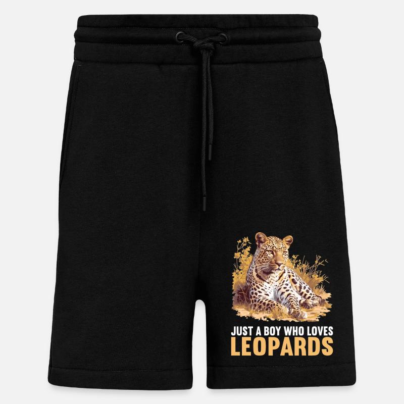 Leoparden Leopard - Shorts - made by SPREAD - SOLID BLACK