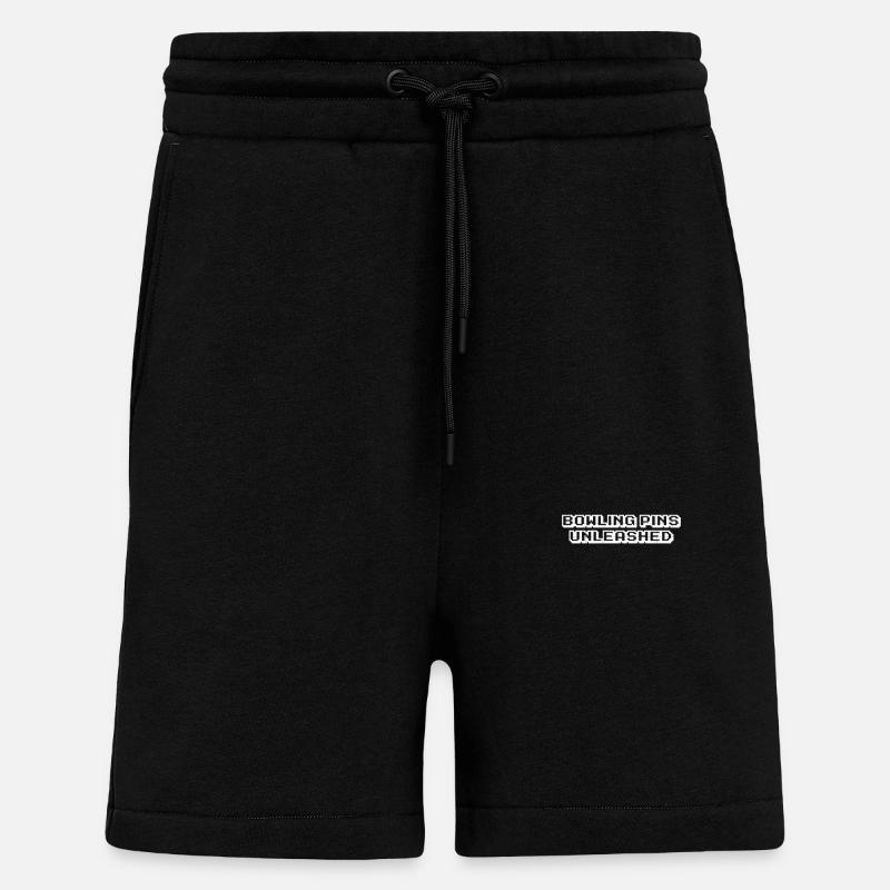 Bowling - Quilles déchaînées - Short bio décontracté fabriqué en UE - SOLID BLACK