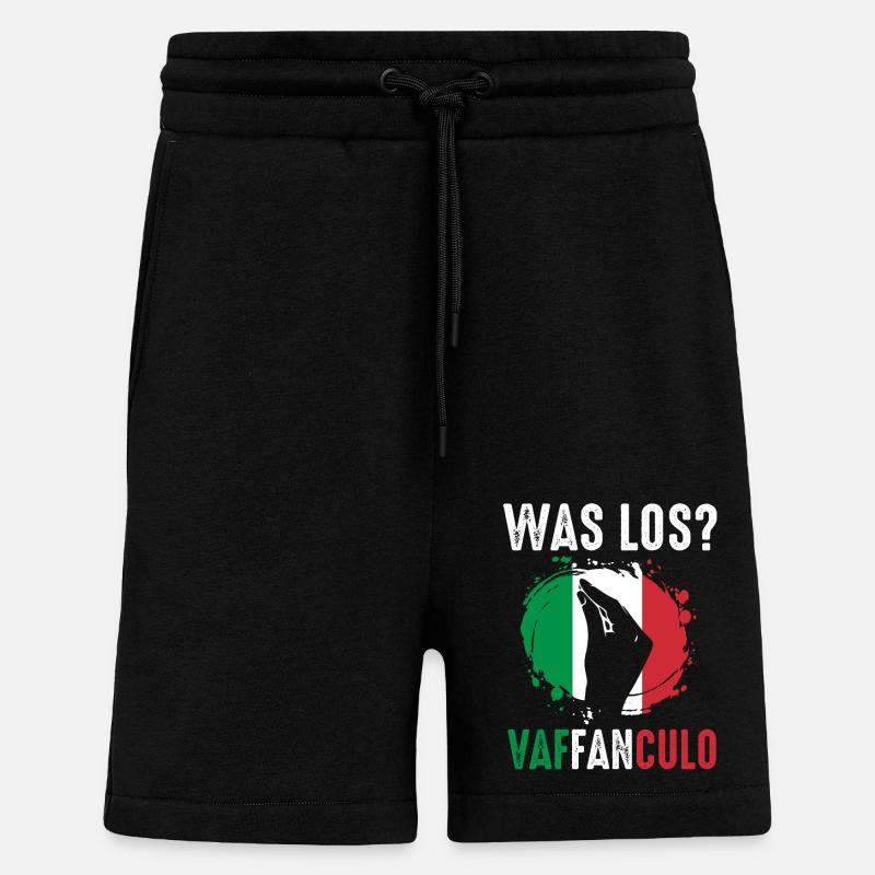 Italie Vaffanculo italien - Short bio décontracté fabriqué en UE - SOLID BLACK
