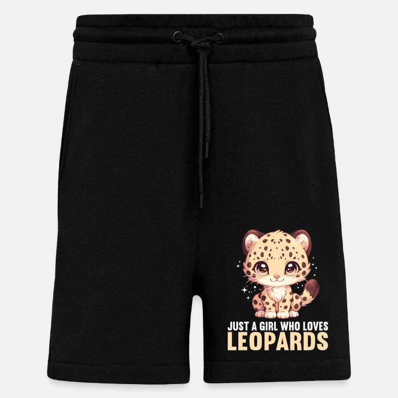 Léopard léopard - Short bio décontracté fabriqué en UE - SOLID BLACK