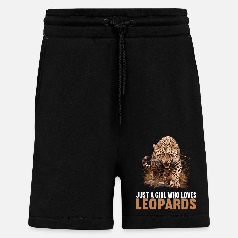 Leoparden Leopard - Shorts - made by SPREAD - SOLID BLACK