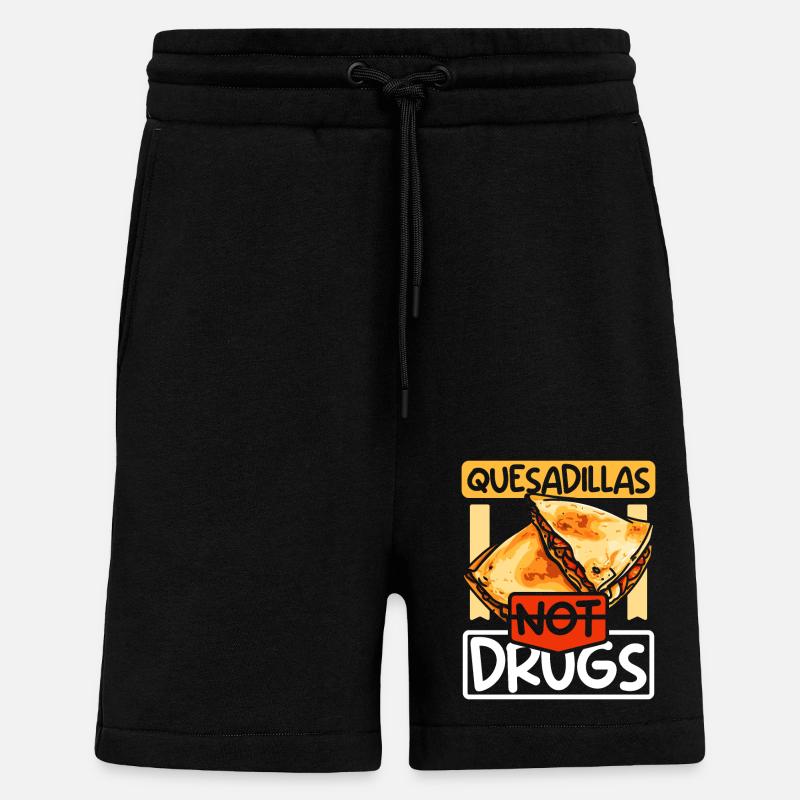 Les quesadillas, pas de drogues - Short bio décontracté fabriqué en UE - SOLID BLACK