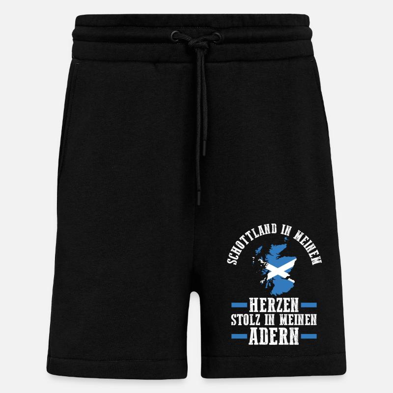 Schotten Schottisch Schottland - Shorts - made by SPREAD - SOLID BLACK