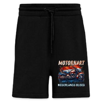 robuste Motorrad T-Shirts Holländische Flagge dreifarbig - Shorts - made by SPREAD - SOLID BLACK - Vorne