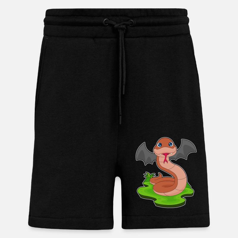 Snake Bat - Shorts - made by SPREAD - SOLID BLACK