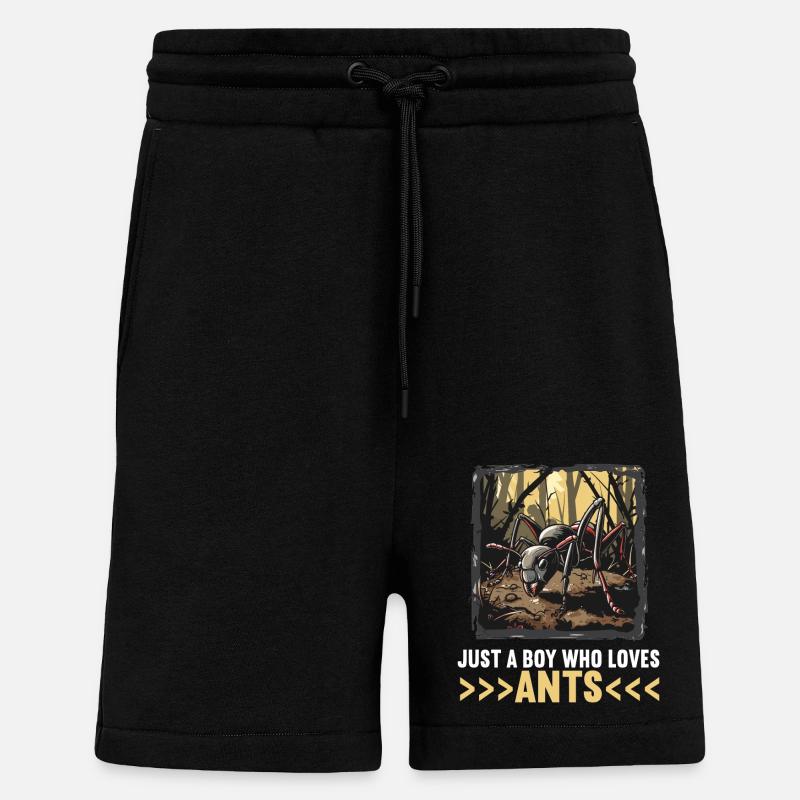 Ant ants ant - Shorts - made by SPREAD - SOLID BLACK