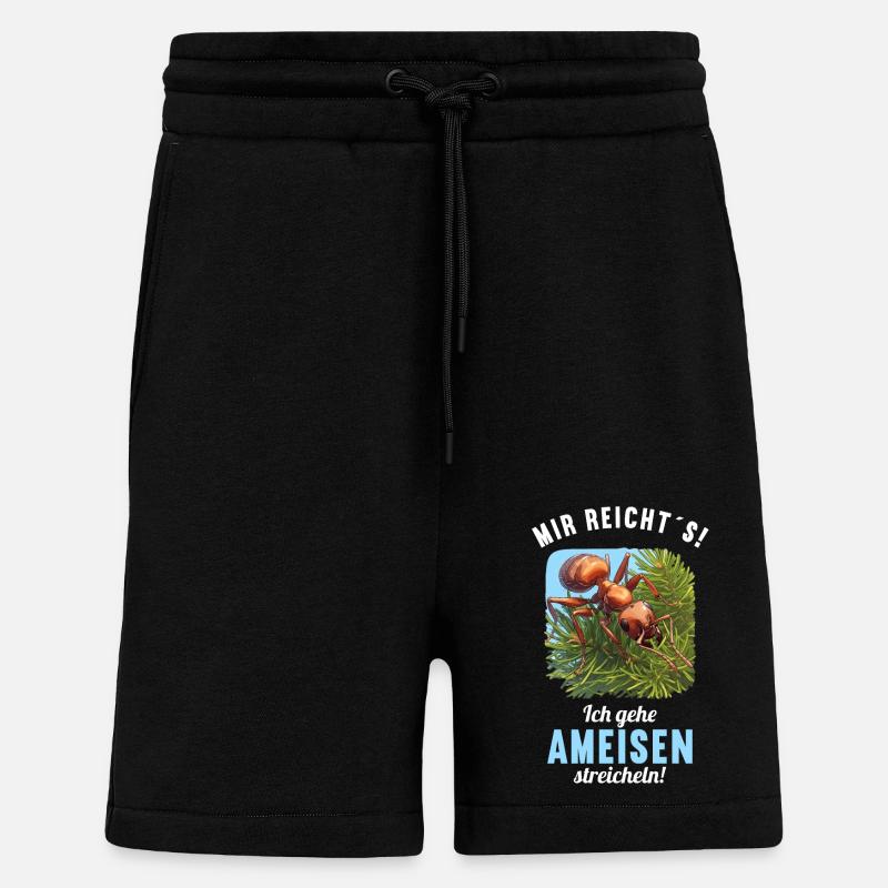 Ant ants ant - Shorts - made by SPREAD - SOLID BLACK