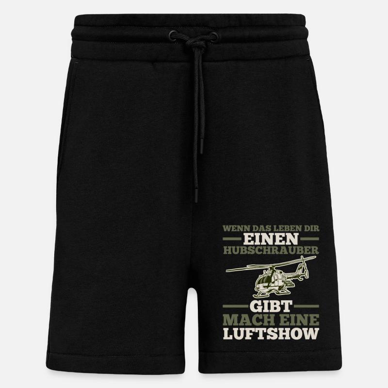 Pilot Helikopter Hubschrauber - Shorts - made by SPREAD - SOLID BLACK