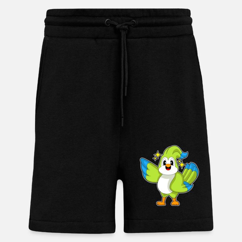 Étoiles perroquets - Short bio décontracté fabriqué en UE - SOLID BLACK