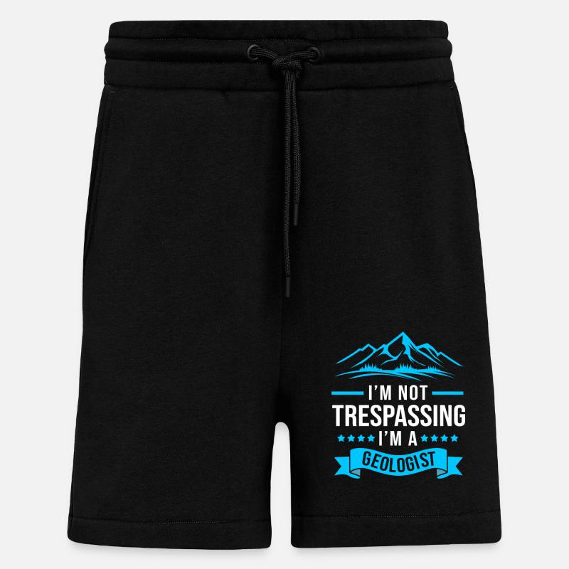 Géologue - Short bio décontracté fabriqué en UE - SOLID BLACK
