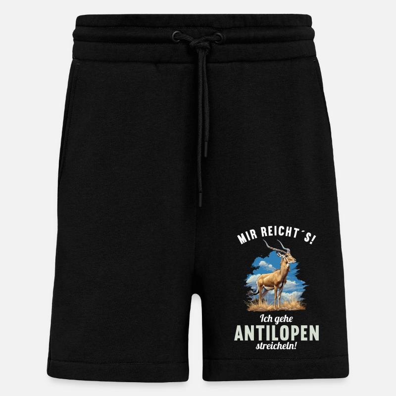 Antelope Antilopen Antilope - Shorts - made by SPREAD - SOLID BLACK