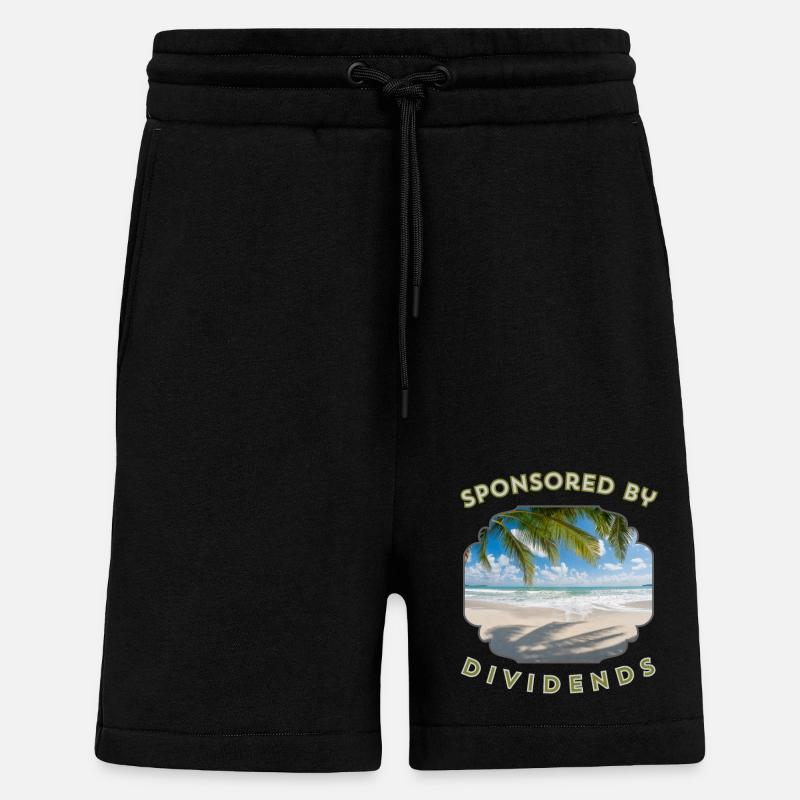 Sponsorisé par des dividendes - Short bio décontracté fabriqué en UE - SOLID BLACK