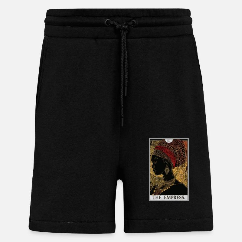 Carte de tarot L’impératrice L’impératrice - Short bio décontracté fabriqué en UE - SOLID BLACK
