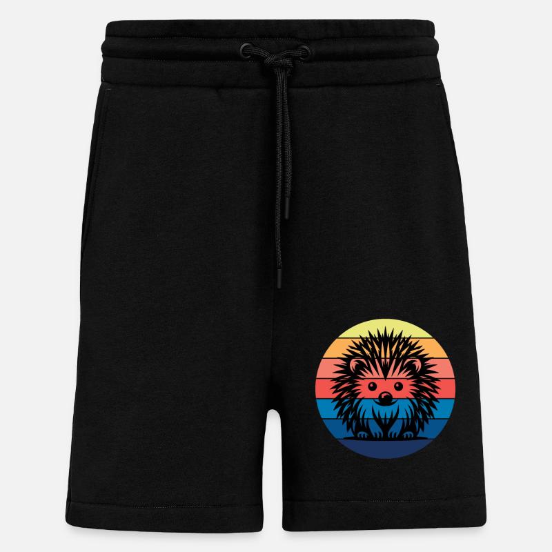 Hérisson - Short bio décontracté fabriqué en UE - SOLID BLACK