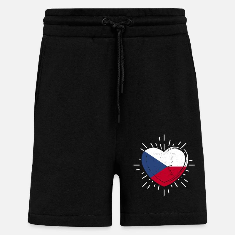 Tchèques République tchèque - Short bio décontracté fabriqué en UE - SOLID BLACK