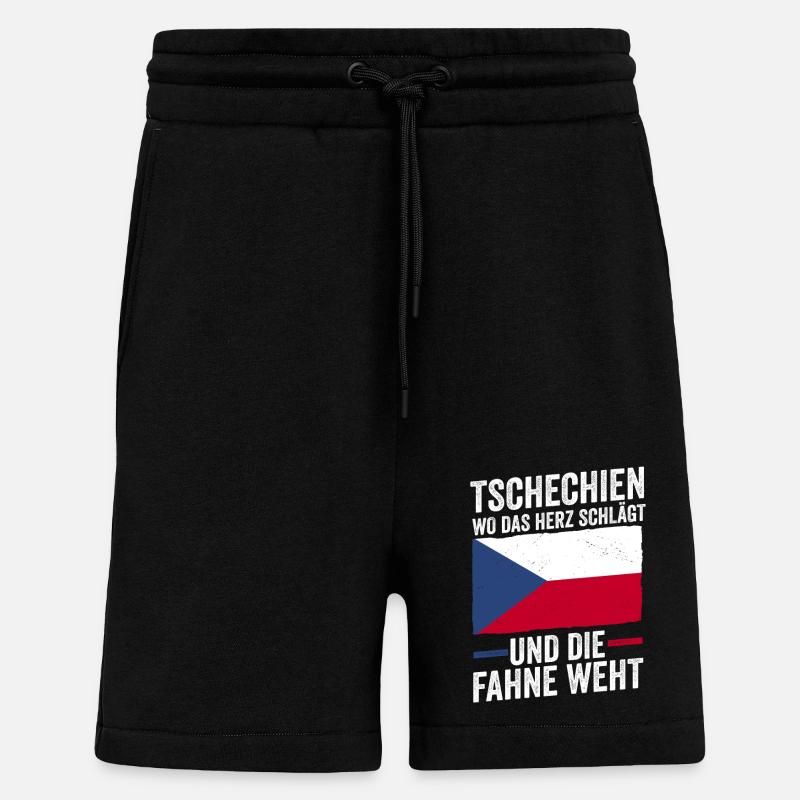 Tchèques République tchèque - Short bio décontracté fabriqué en UE - SOLID BLACK