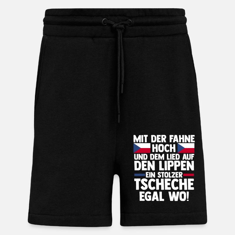 Tchèques République tchèque - Short bio décontracté fabriqué en UE - SOLID BLACK