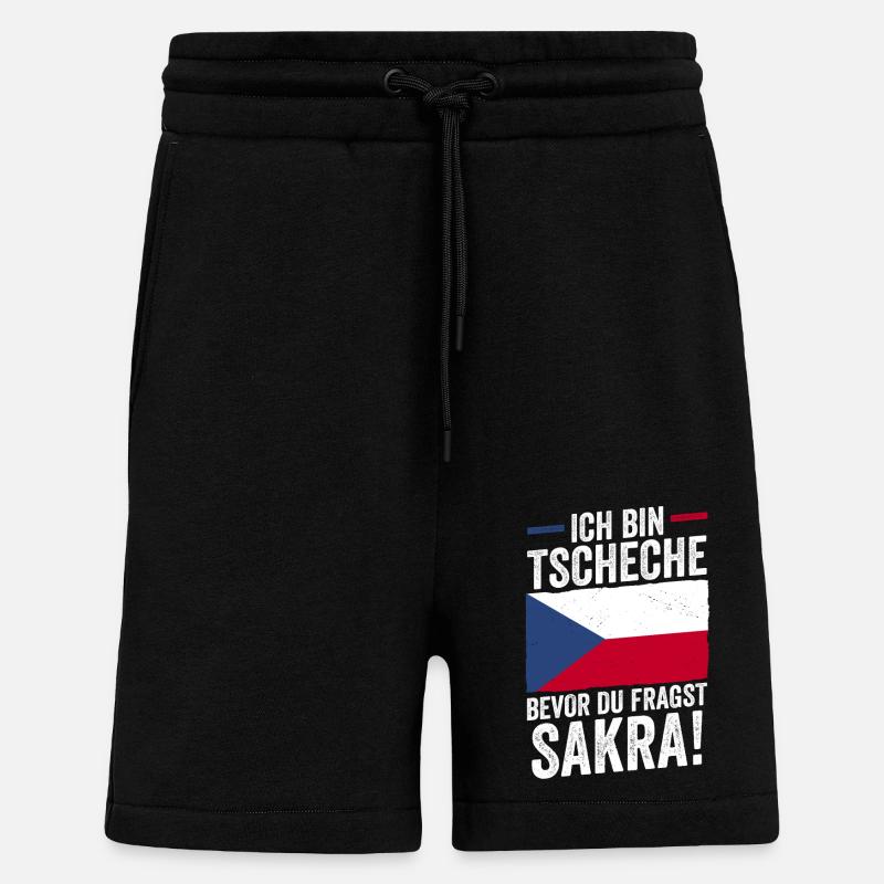 Czechs Czech Czech Republic - Shorts - made by SPREAD - SOLID BLACK