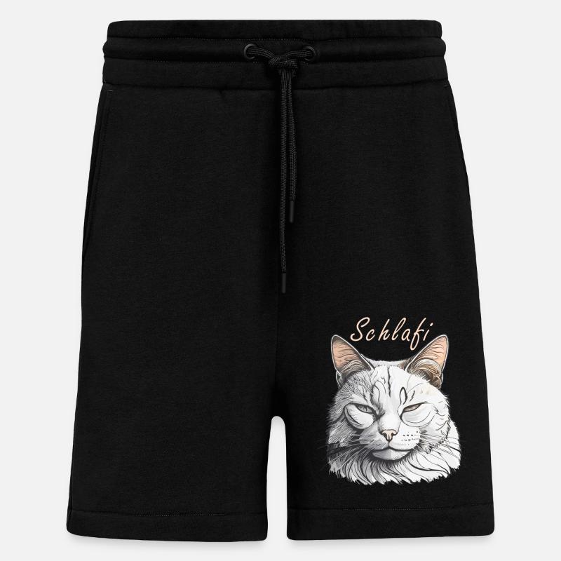 CAT Schlafi - Short bio décontracté fabriqué en UE - SOLID BLACK