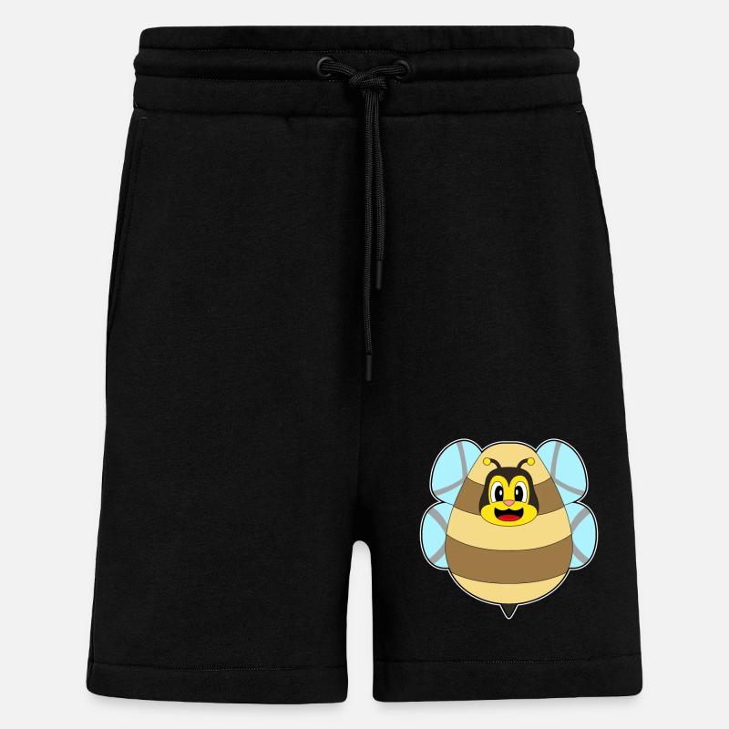 Oeuf de Pâques abeille - Short bio décontracté fabriqué en UE - SOLID BLACK